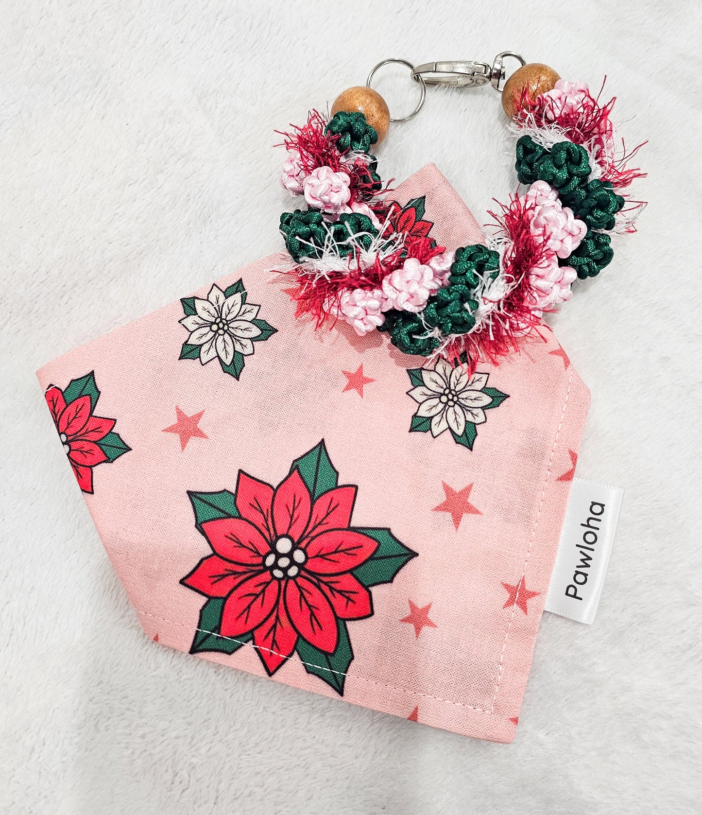 Pawliday Poinsettia Bandana