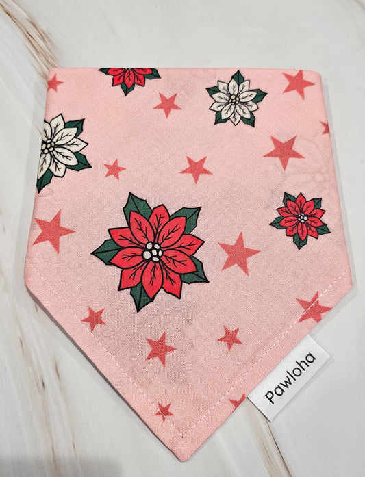 Pawliday Poinsettia Bandana