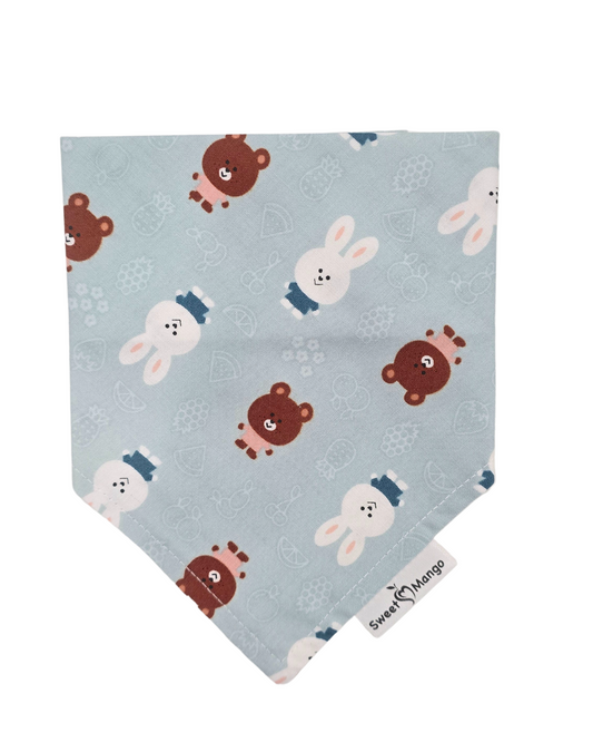Bears + Bunnies (Blue) Bandana